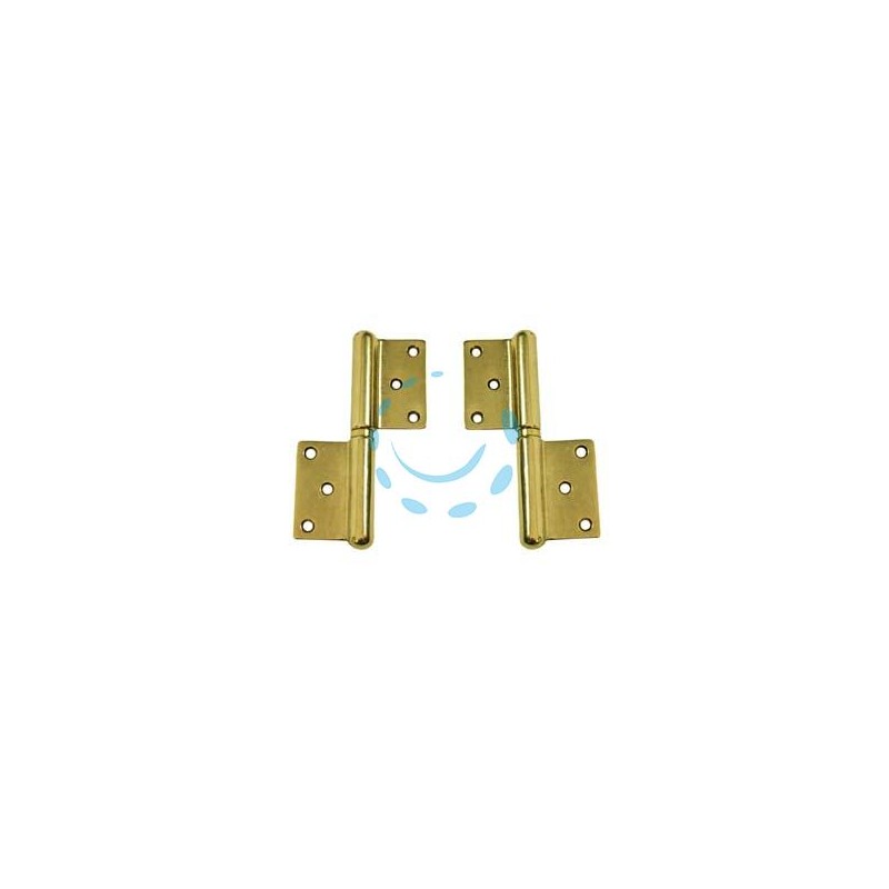 CERNIERA IN GROSSEZZA IN OTTONE LUCIDO - mm.140 DX