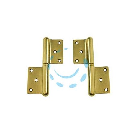 CERNIERA IN GROSSEZZA IN OTTONE LUCIDO - mm.140 DX