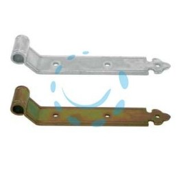BANDELLE DRITTE CON ZANCA A FILO - mm.200x35 - in ferro zincato bianco