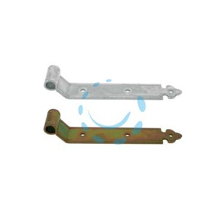 BANDELLE DRITTE CON ZANCA A FILO - mm.200x35 - in ferro zincato bianco