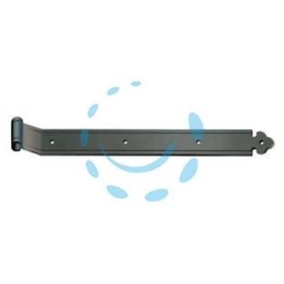 BANDELLE DRITTE CON ZANCA A FILO - mm.400x35 - in ferro verniciato nero