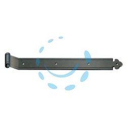 BANDELLE DRITTE CON ZANCA A FILO - mm.400x35 - in ferro verniciato nero