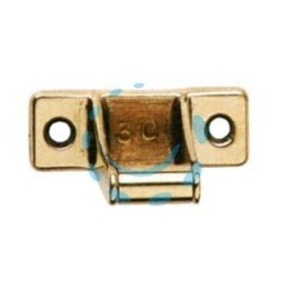 CAVALLOTTO CON RULLO A PIASTRINA OTTONE LUCIDO - mm.25h.