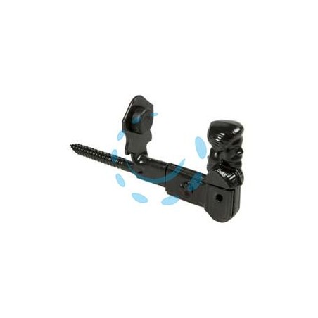FERMAPERSIANE AD OMINO CON VITE E FERMO - mm.140x60h. verniciato nero