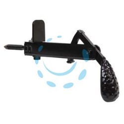 FERMAPERSIANE A PENDOLO CON FERMO FISSO - mm.105x55h. verniciato nero