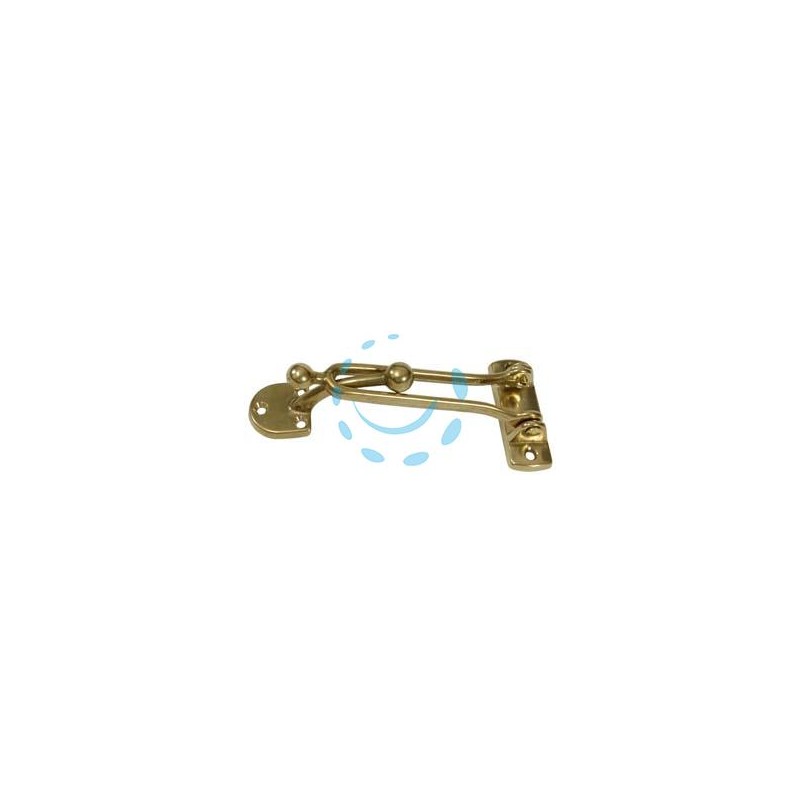 FERMAPORTE CON GANCIO IN OTTONE LUCIDO - mm.130x60h.