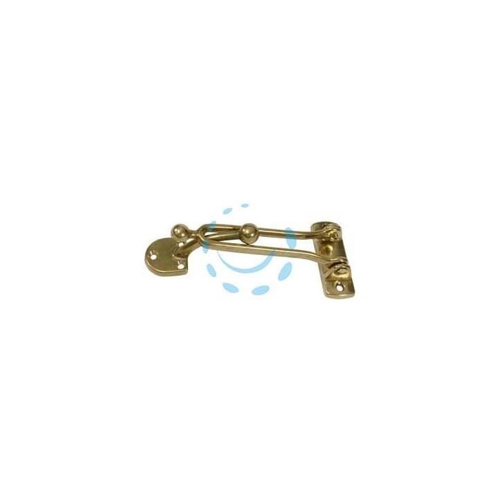 FERMAPORTE CON GANCIO IN OTTONE LUCIDO - mm.130x60h.
