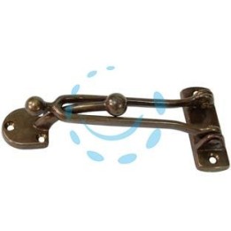 FERMAPORTE CON GANCIO IN OTTONE BRONZATO - mm.130x60h.