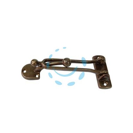 FERMAPORTE CON GANCIO IN OTTONE BRONZATO - mm.130x60h.