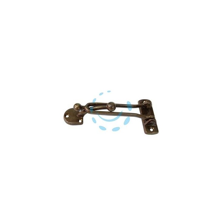 FERMAPORTE CON GANCIO IN OTTONE BRONZATO - mm.130x60h.