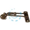 FERMAPORTE CON GANCIO IN OTTONE BRONZATO - mm.130x60h.