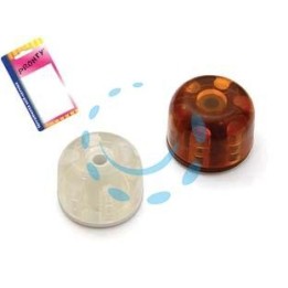 FERMAPORTA ADESIVO BIRILLO Ø MM.30X25 CON FORO VITE IN BLISTER - marrone, in bl.2 pz.