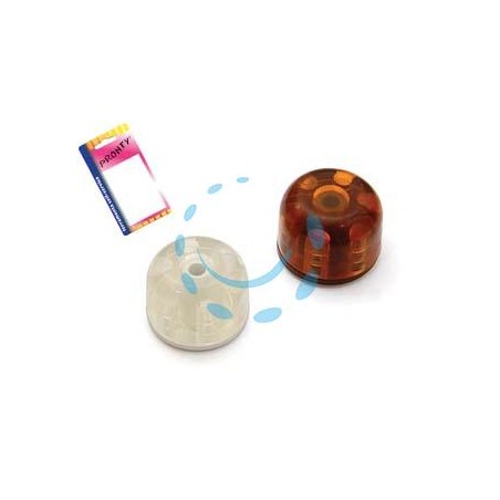 FERMAPORTA ADESIVO BIRILLO Ø MM.30X25 CON FORO VITE IN BLISTER - marrone, in bl.2 pz.