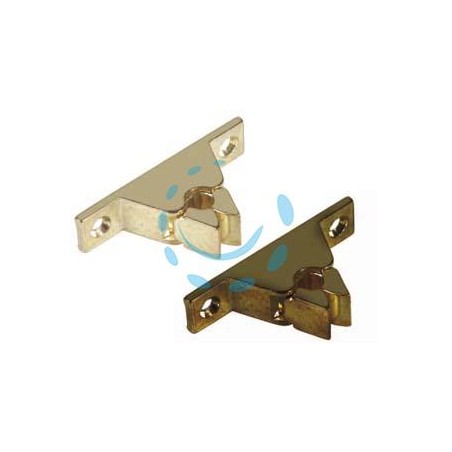PINZA FERMAPORTA SENZA INCONTRO - mm.60x32x14h. ottone lucido