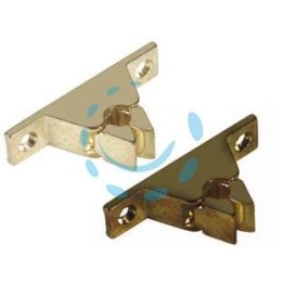 PINZA FERMAPORTA SENZA INCONTRO - mm.60x32x14h. ottone bronzato