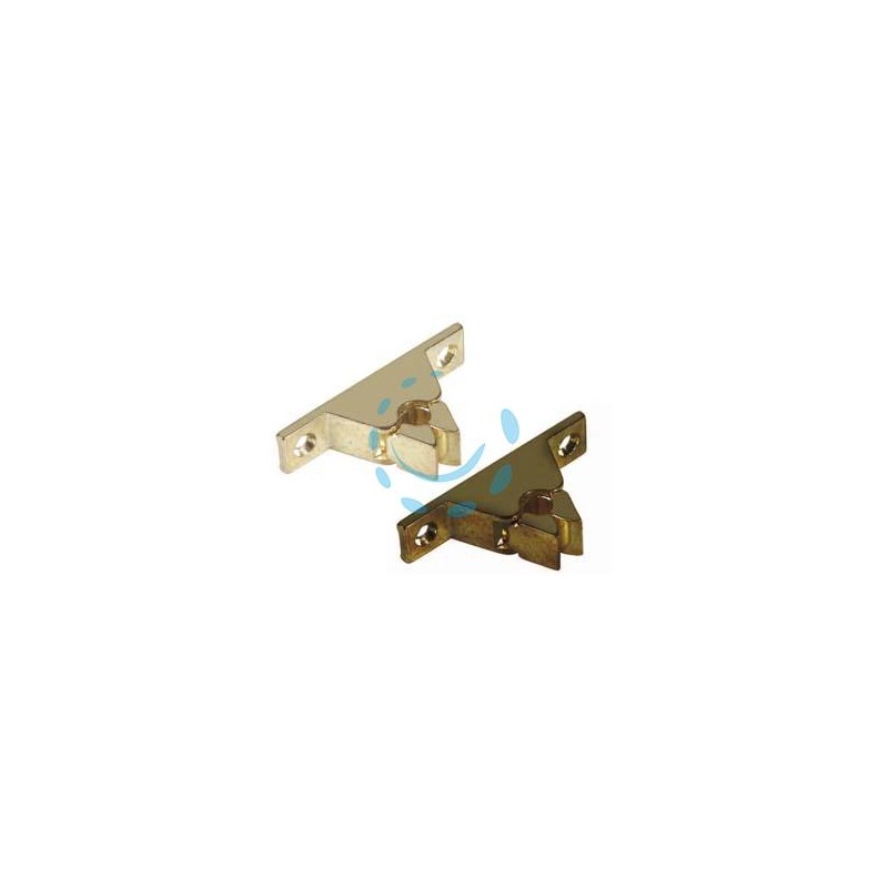 PINZA FERMAPORTA SENZA INCONTRO - mm.60x32x14h. ottone bronzato