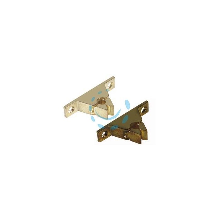 PINZA FERMAPORTA SENZA INCONTRO - mm.60x32x14h. ottone bronzato