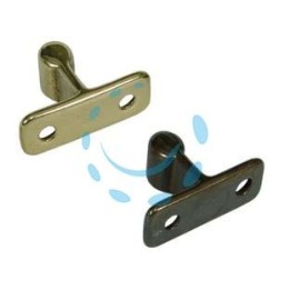 INCONTRO A LEGNO PER PINZA FERMAPORTA - mm.35x23x14h. in ottone lucido