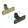 INCONTRO A LEGNO PER PINZA FERMAPORTA - mm.35x23x14h. in ottone lucido