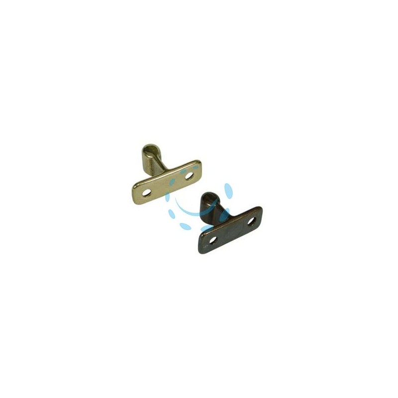 INCONTRO A LEGNO PER PINZA FERMAPORTA - mm.35x23x14h. in ottone bronzato
