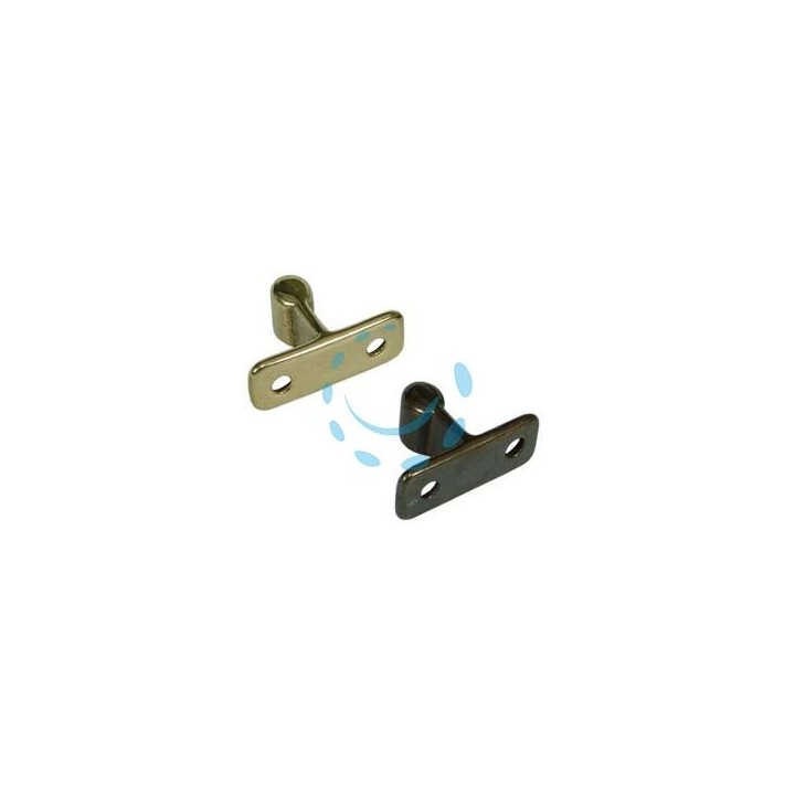 INCONTRO A LEGNO PER PINZA FERMAPORTA - mm.35x23x14h. in ottone bronzato