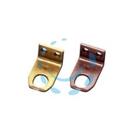INCONTRO AD ANGOLO PER CRICCHETTO SOPRALUCE - mm.24x44x22h. ottone lucido
