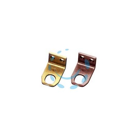 INCONTRO AD ANGOLO PER CRICCHETTO SOPRALUCE - mm.24x44x22h. ottone lucido