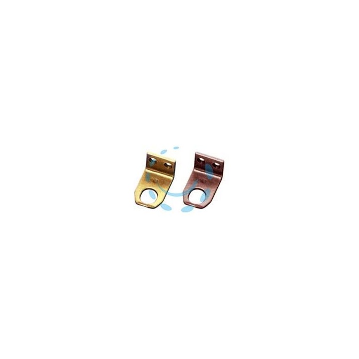 INCONTRO AD ANGOLO PER CRICCHETTO SOPRALUCE - mm.24x44x22h. ottone lucido