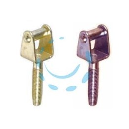 CAVALLOTTO CON RULLO E VITE ANUBA - mm.15 di altezza - vite mm.35 acciaio bronzato