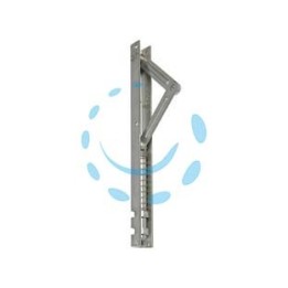 PALETTO AUTOMATICO A MOLLA REVERSIBILE IN ACCIAIO INOX ART.409 - cm.27h., scatola mm.20x20