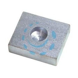 PIASTRA A SALDARE IN ACCIAIO ZINCATO PER CARDINE INFERIORE ART.349Z - ø foro mm.20 misure piastra mm.60x70