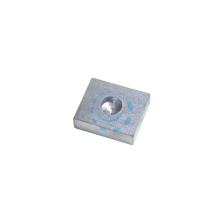PIASTRA A SALDARE IN ACCIAIO ZINCATO PER CARDINE INFERIORE ART.349Z - ø foro mm.24 misure piastra mm.60x70