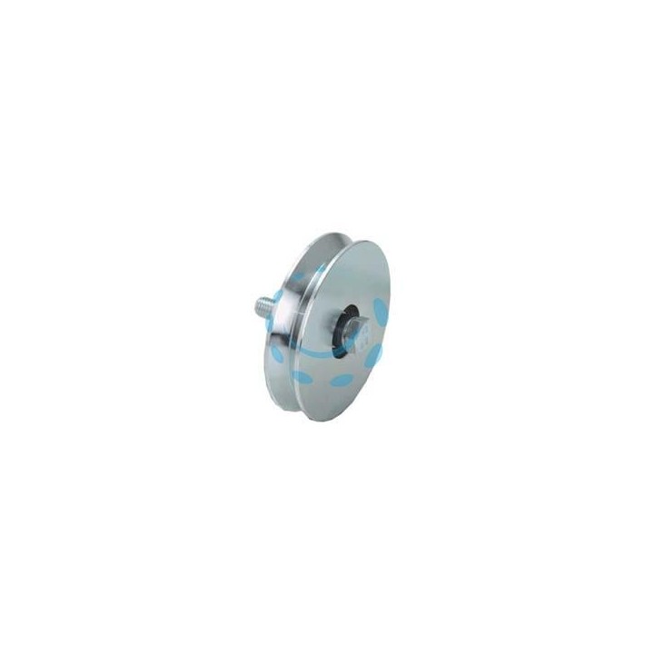 RUOTA CANCELLI GOLA V 1 CUSCINETTO A SFERA ART.402 - ø mm.50x16 - portata Kg.80 - gola V 92° 