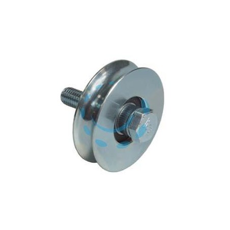 RUOTA CANCELLI GOLA TONDA 1 CUSCINETTO A SFERA ART.400 - ø mm.80x20 - portata Kg.200