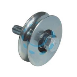 RUOTA CANCELLI GOLA TONDA 1 CUSCINETTO A SFERA ART.400 - ø mm.100x21 - portata Kg.230