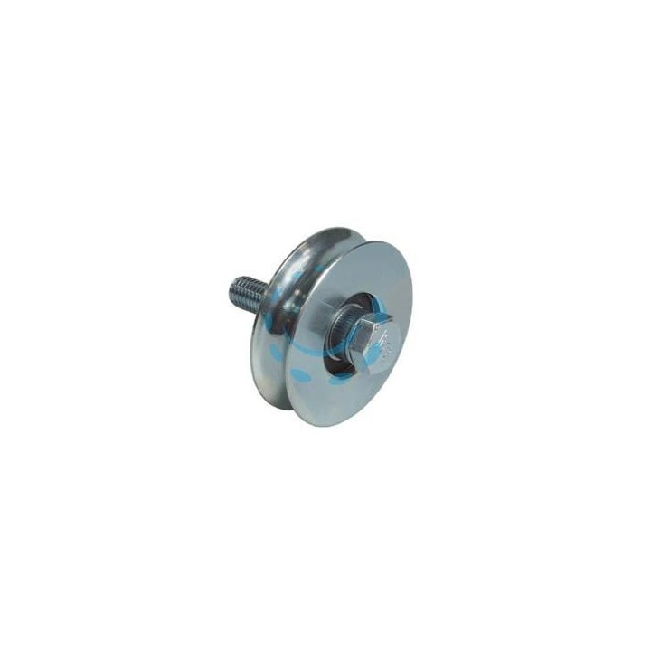 RUOTA CANCELLI GOLA TONDA 1 CUSCINETTO A SFERA ART.400 - ø mm.100x21 - portata Kg.230