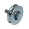 RUOTA CANCELLI GOLA TONDA 1 CUSCINETTO A SFERA ART.400 - ø mm.120x24 - portata Kg.250