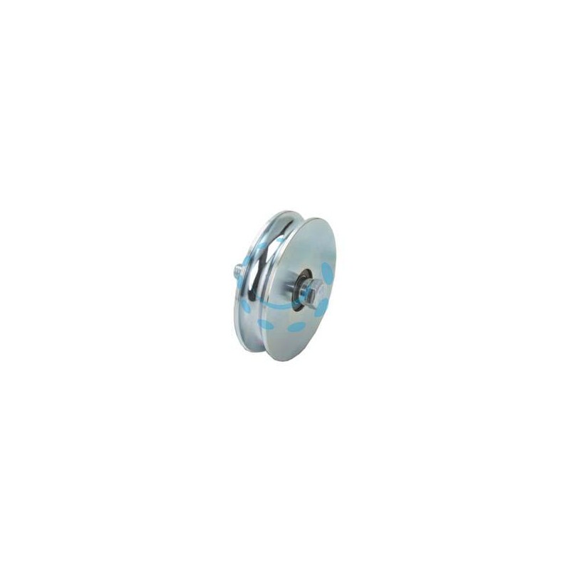 RUOTA CANCELLI GOLA TONDA CON 2 CUSCINETTI A SFERA ART.405 - ø mm.120x28 - portata Kg.430
