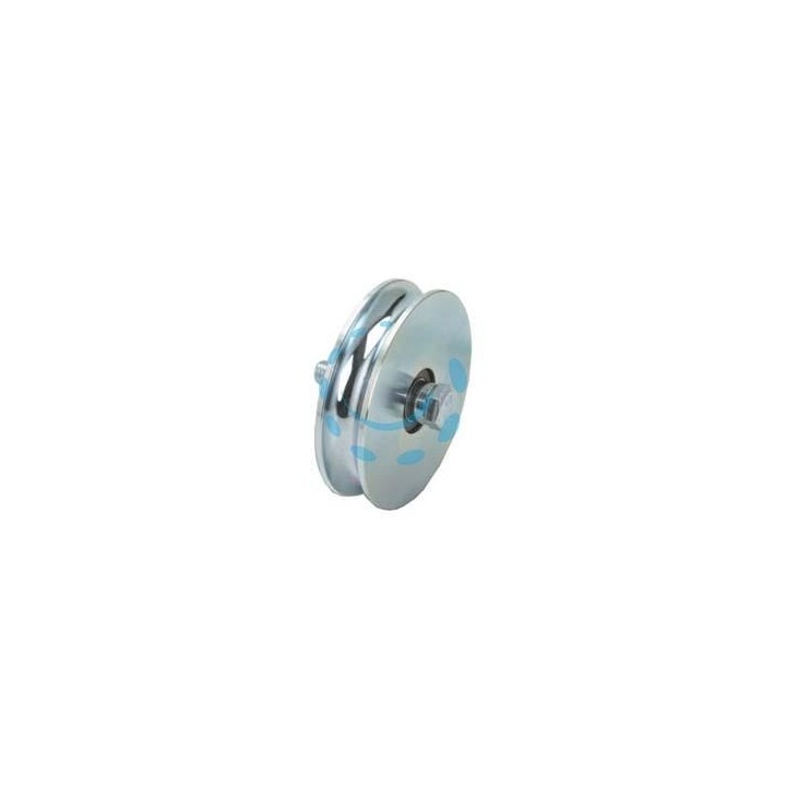 RUOTA CANCELLI GOLA TONDA CON 2 CUSCINETTI A SFERA ART.405 - ø mm.120x28 - portata Kg.430