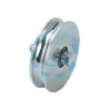 RUOTA CANCELLI GOLA TONDA CON 2 CUSCINETTI A SFERA ART.405 - ø mm.120x28 - portata Kg.430