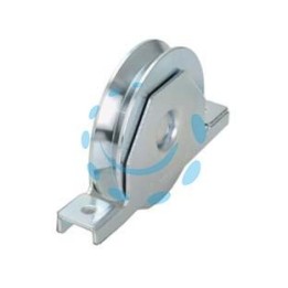 RUOTA CANCELLI GOLA V CON SUPPORTO INTERNO ART.427 - ø mm.80x20 - portata Kg.200 - gola V 92° 