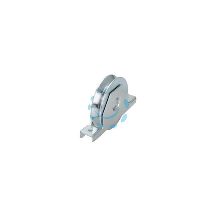 RUOTA CANCELLI GOLA V CON SUPPORTO INTERNO ART.427 - ø mm.80x20 - portata Kg.200 - gola V 92° 