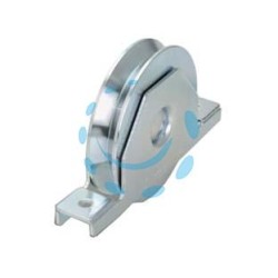 RUOTA CANCELLI GOLA V CON SUPPORTO INTERNO ART.427 - ø mm.100x21 - portata Kg.230 - gola V 92° 
