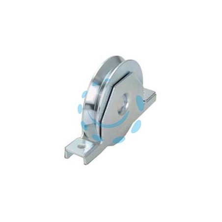 RUOTA CANCELLI GOLA V CON SUPPORTO INTERNO ART.427 - ø mm.100x21 - portata Kg.230 - gola V 92° 