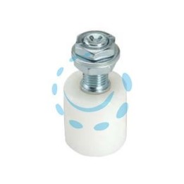 OLIVA PER CANCELLO IN NYLON BIANCO ART.450 - ø mm.30x40h. - perno filettato M14