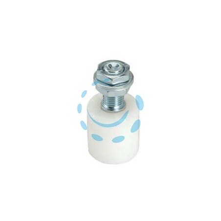 OLIVA PER CANCELLO IN NYLON BIANCO ART.450 - ø mm.30x40h. - perno filettato M14