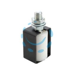 OLIVA PER CANCELLI IN NYLON BIANCO CON CUFFIA DI PROTEZIONE ART.450K - ø mm.40x45 - perno filettato M16