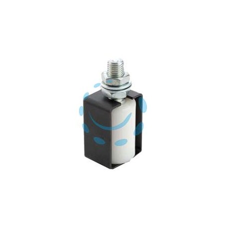 OLIVA PER CANCELLI IN NYLON BIANCO CON CUFFIA DI PROTEZIONE ART.450K - ø mm.40x45 - perno filettato M16
