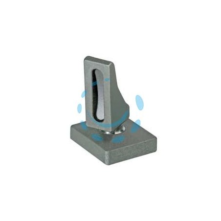 PIASTRA BASE CON PERNO SFERICO ART.105 - mm.71x62x75h
