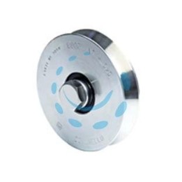 RUOTA CANCELLI GOLA V ART.300 - mm.120x34, M14x70
